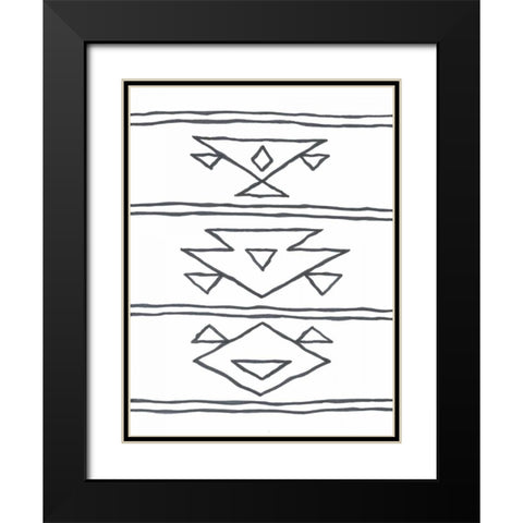 Angular Tapestry 3 Black Modern Wood Framed Art Print with Double Matting by Prime, Marcus