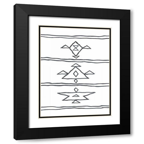Angular Tapestry 4 Black Modern Wood Framed Art Print with Double Matting by Prime, Marcus