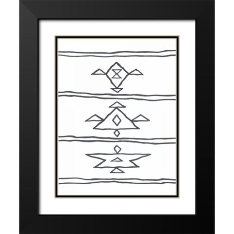 Angular Tapestry 4 Black Modern Wood Framed Art Print with Double Matting by Prime, Marcus