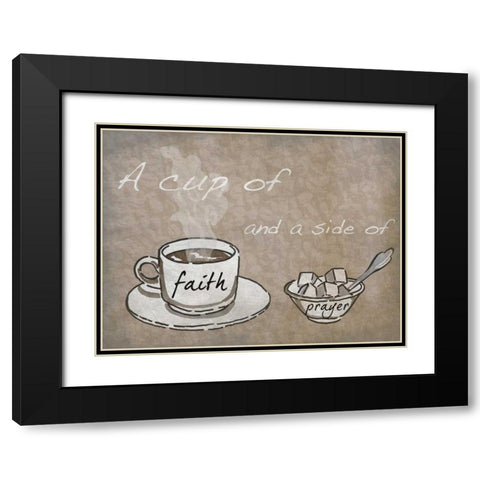 Cup Of Prayer Black Modern Wood Framed Art Print with Double Matting by Prime, Marcus
