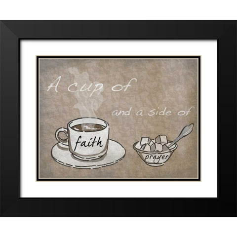 Cup Of Prayer Black Modern Wood Framed Art Print with Double Matting by Prime, Marcus