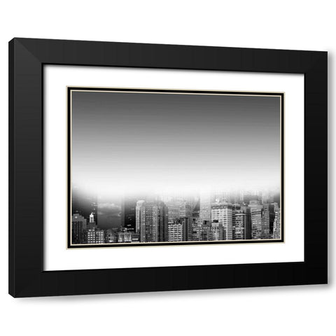 Misty City 1 Black Modern Wood Framed Art Print with Double Matting by Prime, Marcus
