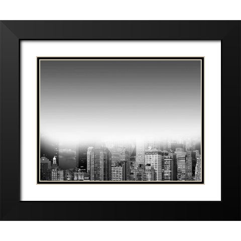 Misty City 1 Black Modern Wood Framed Art Print with Double Matting by Prime, Marcus