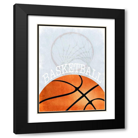Basketball Love 2 Black Modern Wood Framed Art Print with Double Matting by Prime, Marcus