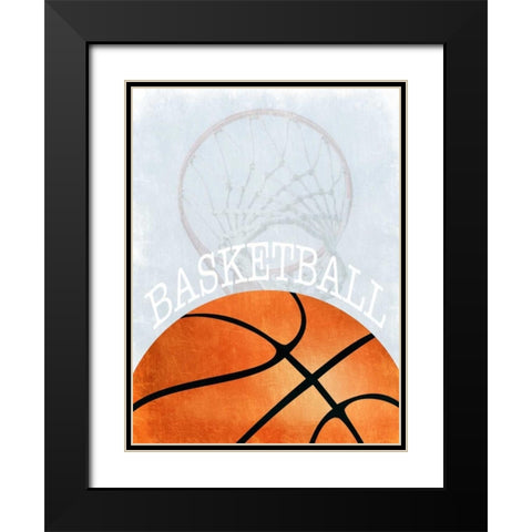 Basketball Love 2 Black Modern Wood Framed Art Print with Double Matting by Prime, Marcus