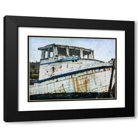 Gone Fishing Black Modern Wood Framed Art Print with Double Matting by Prime, Marcus