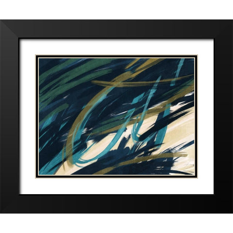 Eternally Slashed 2 Black Modern Wood Framed Art Print with Double Matting by Prime, Marcus