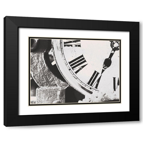 Timeless Clock Black Modern Wood Framed Art Print with Double Matting by Prime, Marcus