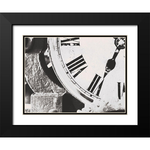 Timeless Clock Black Modern Wood Framed Art Print with Double Matting by Prime, Marcus