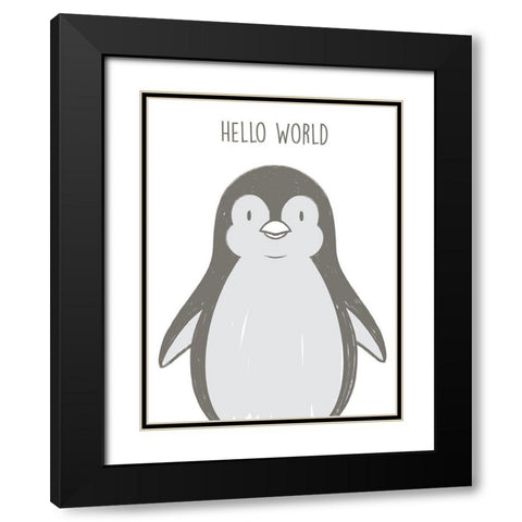 Hello World Black Modern Wood Framed Art Print with Double Matting by Prime, Marcus