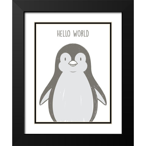Hello World Black Modern Wood Framed Art Print with Double Matting by Prime, Marcus