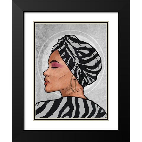 Safari Princess 1 Black Modern Wood Framed Art Print with Double Matting by Prime, Marcus
