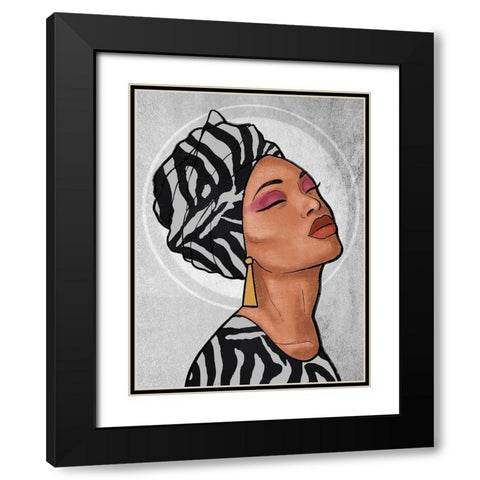 Safari Princess 2 Black Modern Wood Framed Art Print with Double Matting by Prime, Marcus