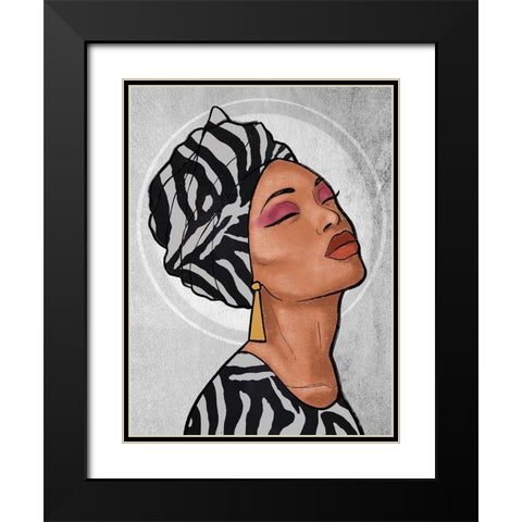 Safari Princess 2 Black Modern Wood Framed Art Print with Double Matting by Prime, Marcus