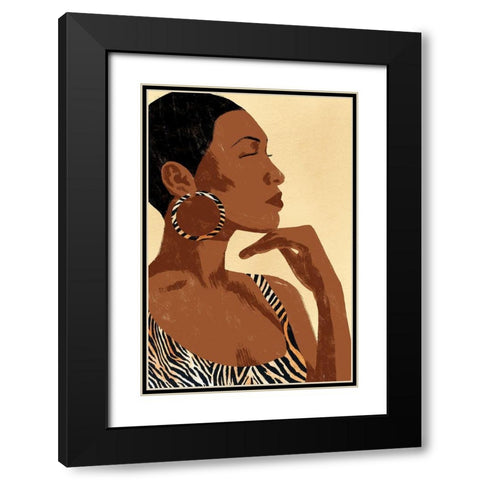 Fierce Tiger 1 Black Modern Wood Framed Art Print with Double Matting by Prime, Marcus