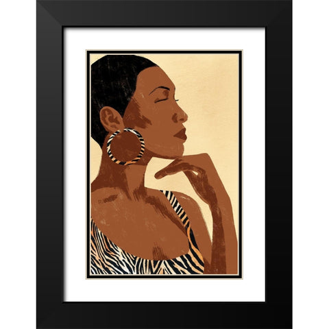 Fierce Tiger 1 Black Modern Wood Framed Art Print with Double Matting by Prime, Marcus