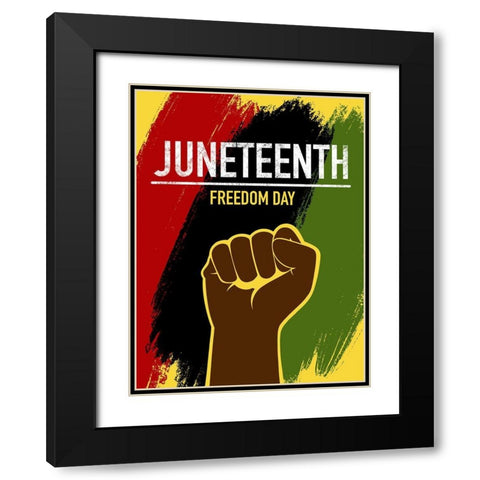 Juneteenth Black Modern Wood Framed Art Print with Double Matting by Prime, Marcus