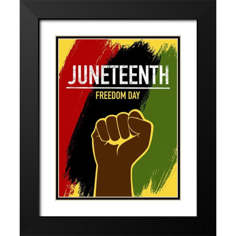 Juneteenth Black Modern Wood Framed Art Print with Double Matting by Prime, Marcus