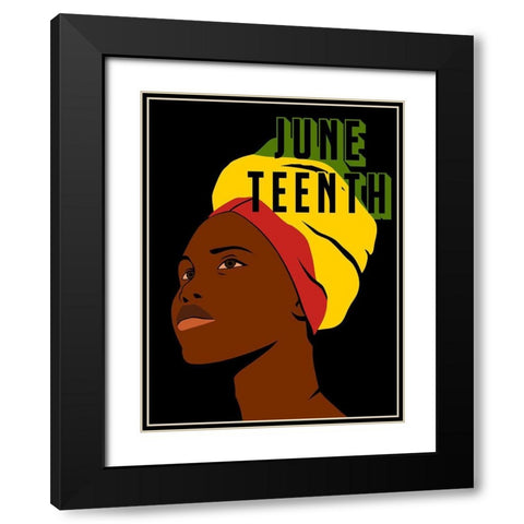 Juneteenth Beauty Black Modern Wood Framed Art Print with Double Matting by Prime, Marcus
