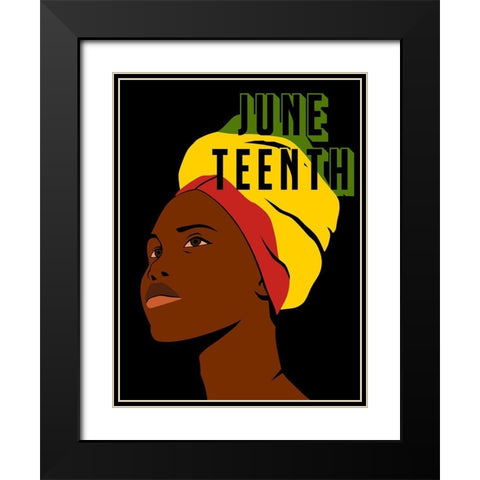 Juneteenth Beauty Black Modern Wood Framed Art Print with Double Matting by Prime, Marcus