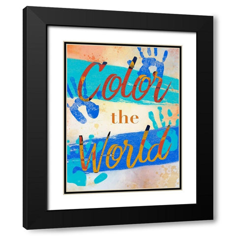 Color The World Black Modern Wood Framed Art Print with Double Matting by Prime, Marcus