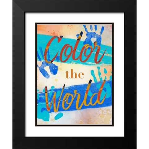 Color The World Black Modern Wood Framed Art Print with Double Matting by Prime, Marcus