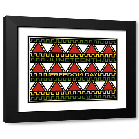 Freedom Patterns Black Modern Wood Framed Art Print with Double Matting by Prime, Marcus