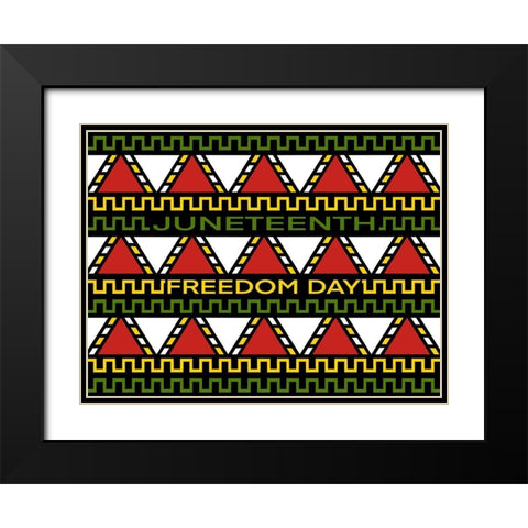 Freedom Patterns Black Modern Wood Framed Art Print with Double Matting by Prime, Marcus