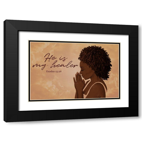 My Healer Black Modern Wood Framed Art Print with Double Matting by Prime, Marcus