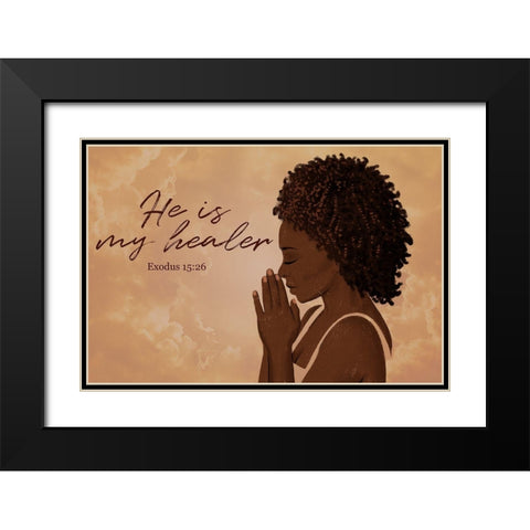 My Healer Black Modern Wood Framed Art Print with Double Matting by Prime, Marcus
