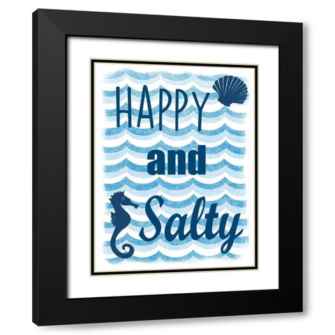 Happy And Salty Black Modern Wood Framed Art Print with Double Matting by Prime, Marcus