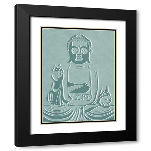 Shifted Buddha Black Modern Wood Framed Art Print with Double Matting by Prime, Marcus