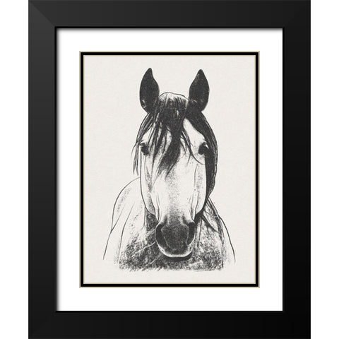 Daring Stallion Black Modern Wood Framed Art Print with Double Matting by Prime, Marcus