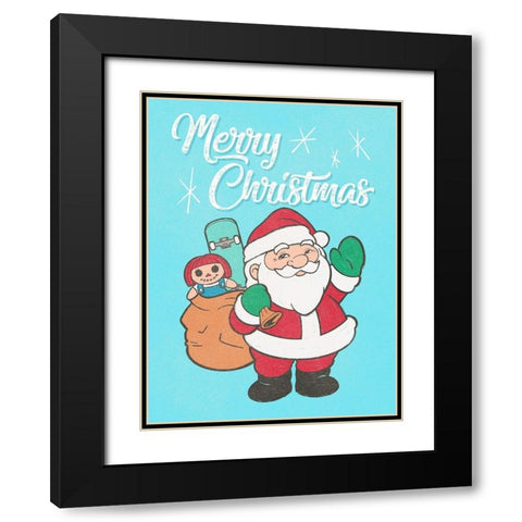 Vintage Christmas Black Modern Wood Framed Art Print with Double Matting by Prime, Marcus