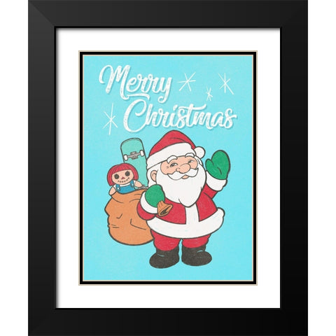 Vintage Christmas Black Modern Wood Framed Art Print with Double Matting by Prime, Marcus