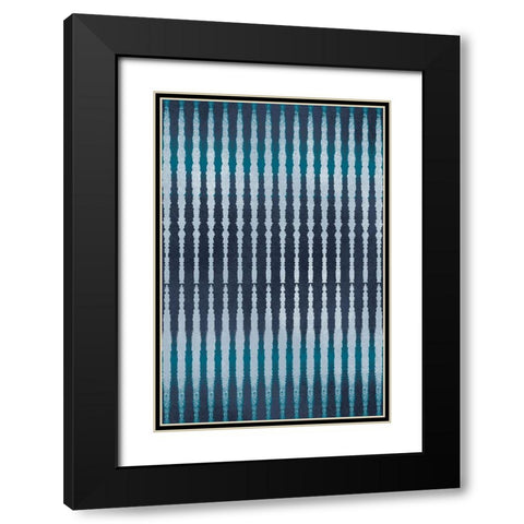 Slashing Pattern Black Modern Wood Framed Art Print with Double Matting by Prime, Marcus