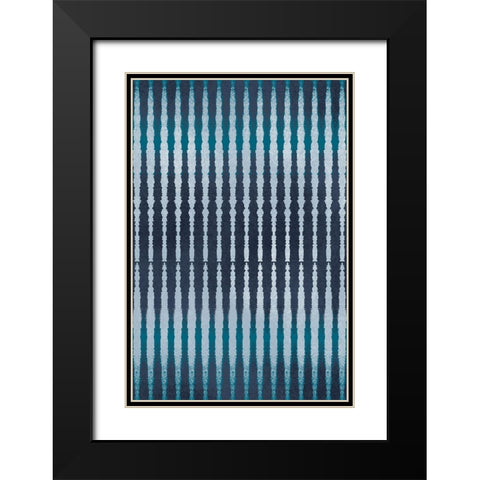 Slashing Pattern Black Modern Wood Framed Art Print with Double Matting by Prime, Marcus