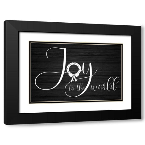 Joy To The World Black Modern Wood Framed Art Print with Double Matting by Prime, Marcus