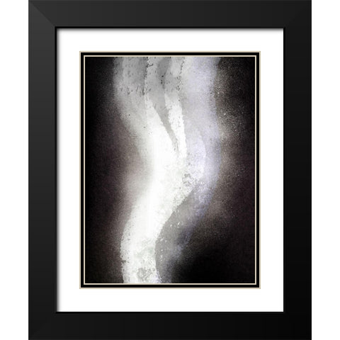 Declining Abstraction Black Modern Wood Framed Art Print with Double Matting by Prime, Marcus