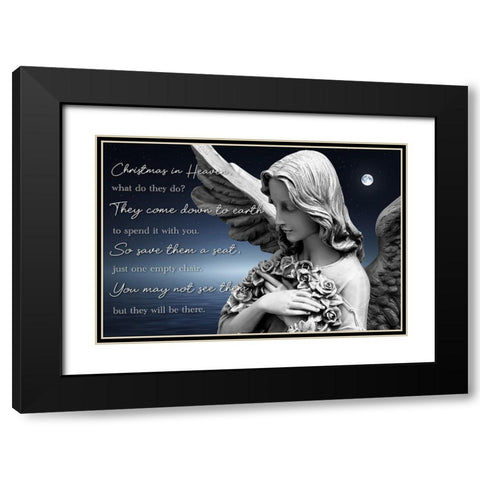 Christmas In Heaven Black Modern Wood Framed Art Print with Double Matting by Prime, Marcus