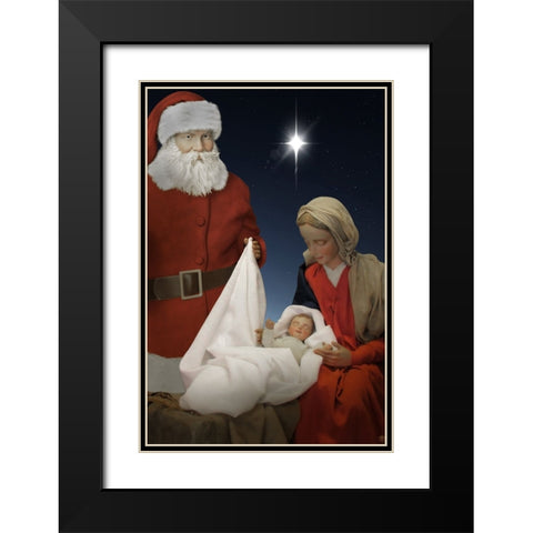 Christmas Visitor Black Modern Wood Framed Art Print with Double Matting by Prime, Marcus