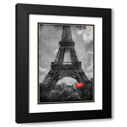 Dancing In Paris Black Modern Wood Framed Art Print with Double Matting by Prime, Marcus
