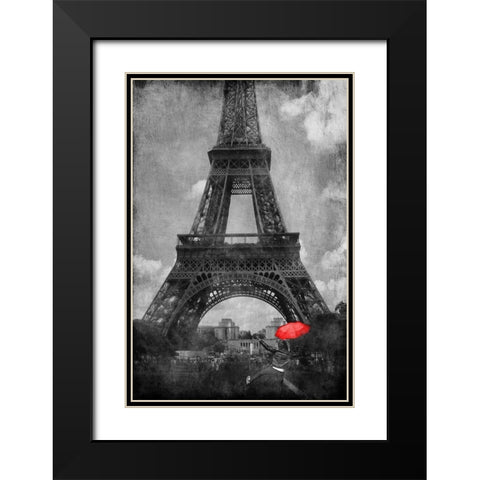 Dancing In Paris Black Modern Wood Framed Art Print with Double Matting by Prime, Marcus
