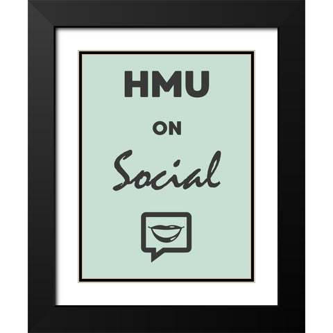 HMU Black Modern Wood Framed Art Print with Double Matting by Prime, Marcus