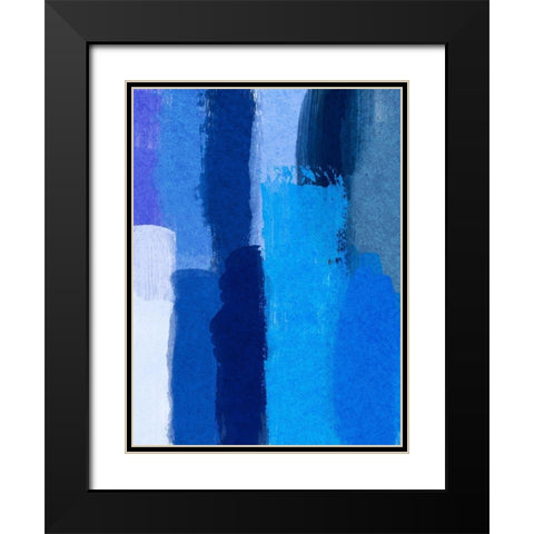 Indigo Run Black Modern Wood Framed Art Print with Double Matting by Prime, Marcus