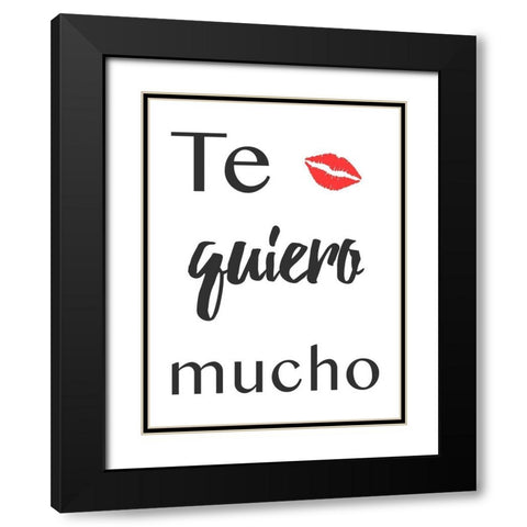 Te Quiero Black Modern Wood Framed Art Print with Double Matting by Prime, Marcus