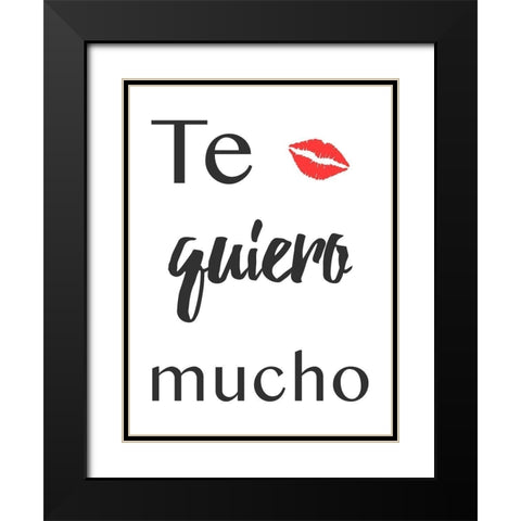 Te Quiero Black Modern Wood Framed Art Print with Double Matting by Prime, Marcus