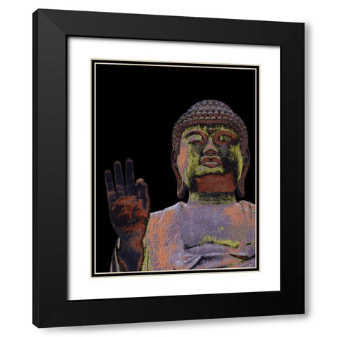 Painted Buddha Black Modern Wood Framed Art Print with Double Matting by Prime, Marcus