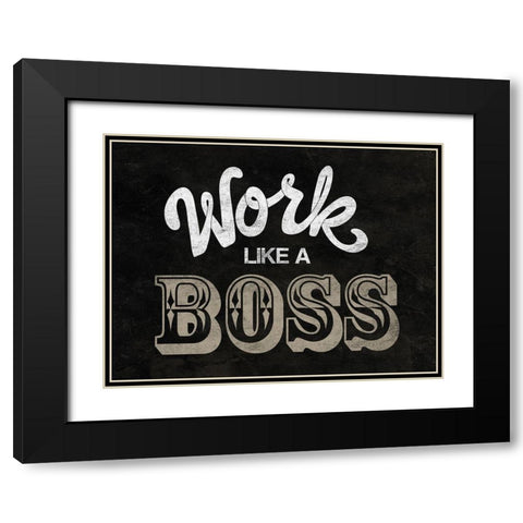 Work Boss Black Modern Wood Framed Art Print with Double Matting by Prime, Marcus