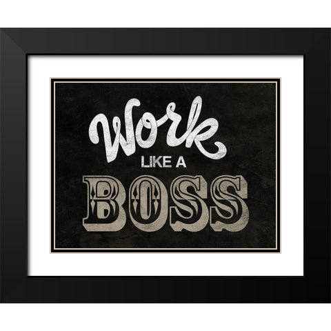 Work Boss Black Modern Wood Framed Art Print with Double Matting by Prime, Marcus